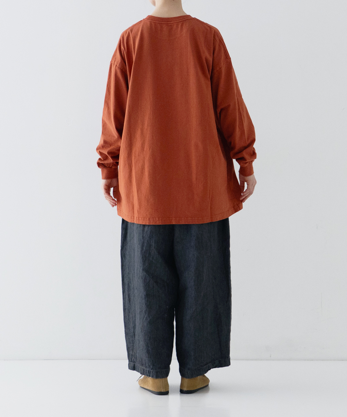 UpcycleLino/BASIC 天竺長袖ビッグTee/クルー半袖Tシャツ古着 UpcycleLino BASIC L/S BIG TEE 2024 new color