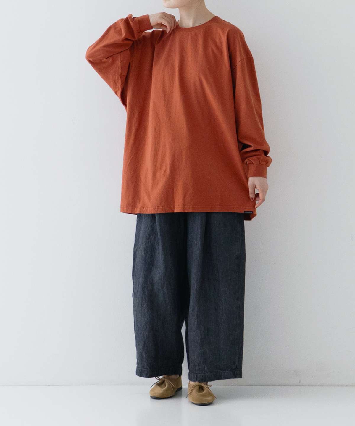UpcycleLino】BASIC 天竺長袖ビッグTee new color｜nest Robe