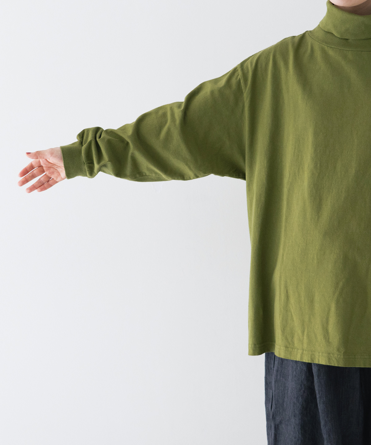 UpcycleLino] BASIC 天竺長袖ビッグタートル｜nest Robe / CONFECT