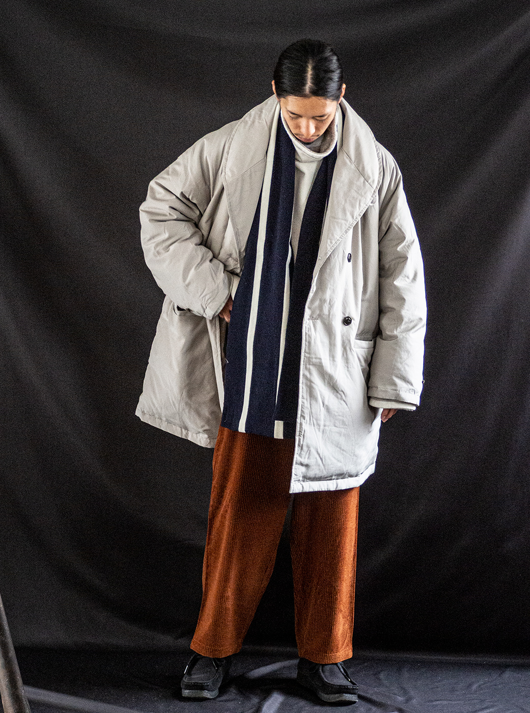 DOWN COAT & WOOL LINEN SHAWL COAT｜nest Robe / CONFECT ONLINE SHOP