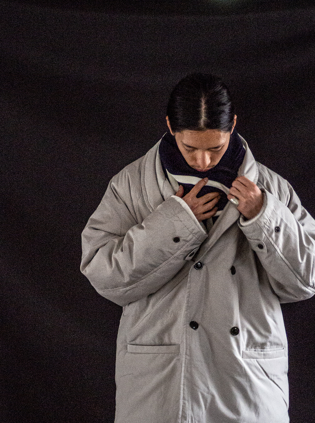 新品級 confect Heavy Linen Ulster Coat カーキ-