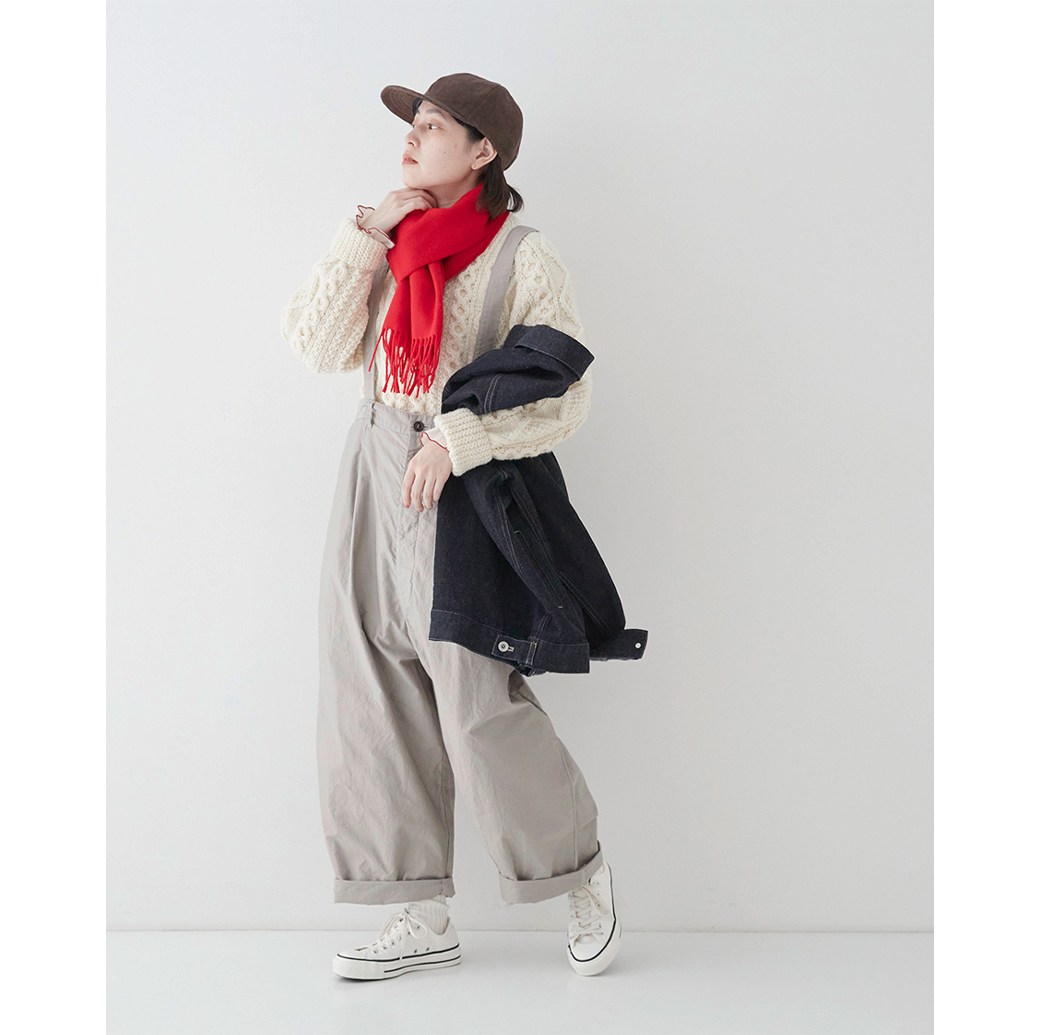 How is the weather today? with Cotton Moleskin Suspender Pants ...